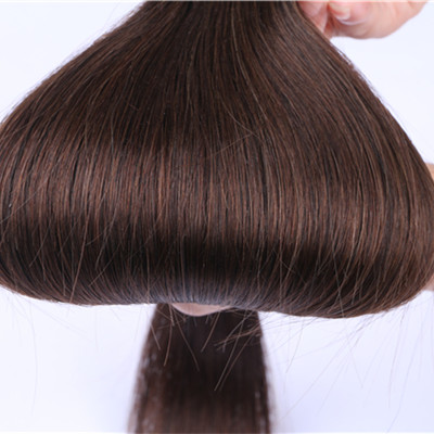 Tape in hair extension double drawn 100% virgin hair vendor 2# dark color cuticle aligned remy human hair HN203